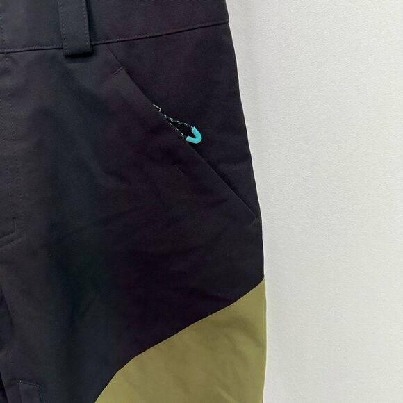 Obermeyer Teen Size Large Connor Insulated Ski Bib in Off Tropic Teal Green Blac - Picture 16 of 16